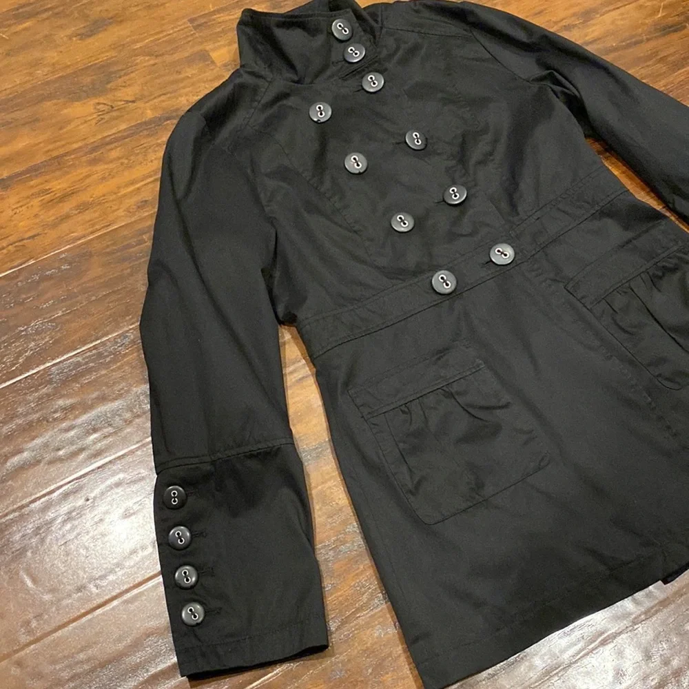 Ambition Black Double Breasted Light Weight Jacket Blazer Size Medium - Picture 3 of 13